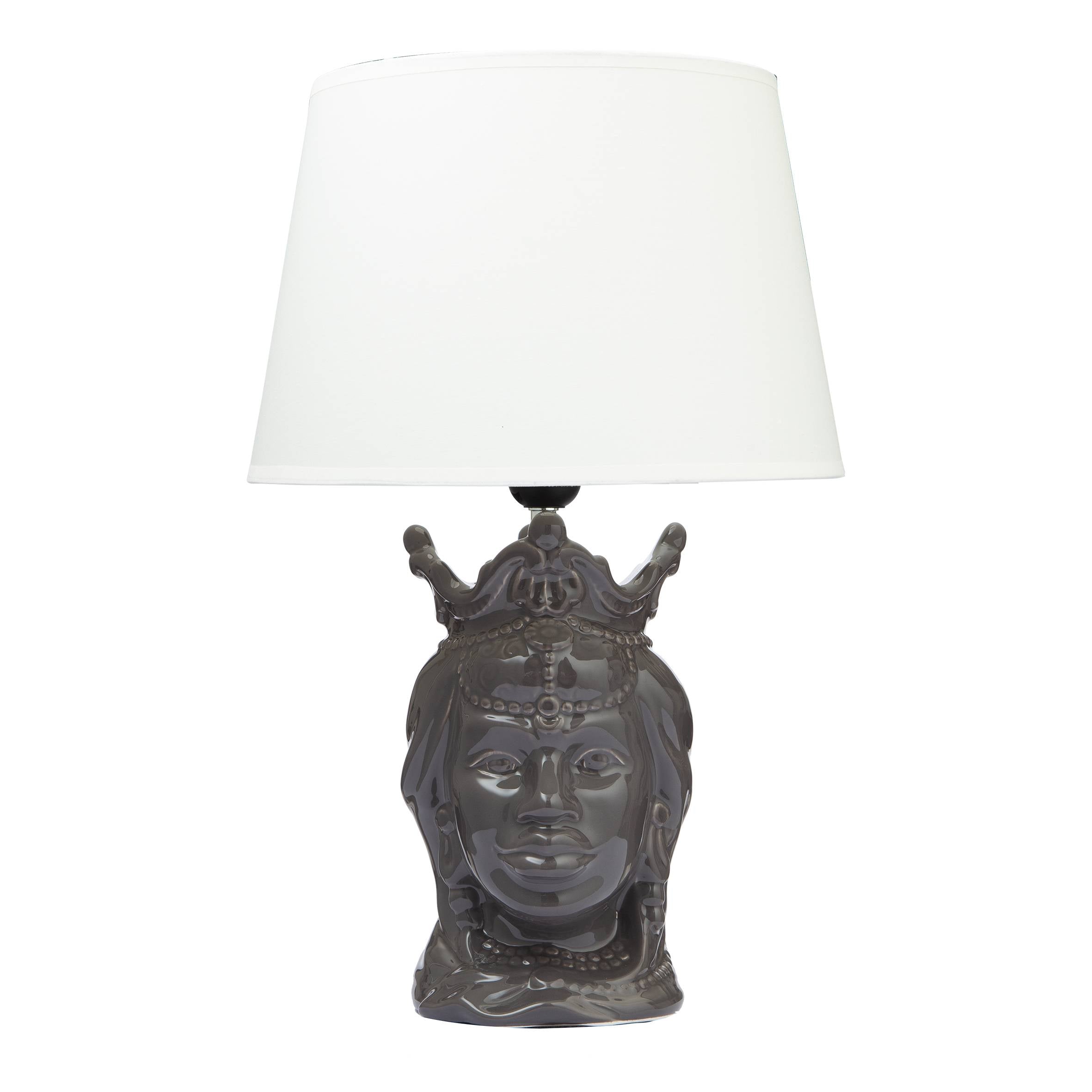 Lampada da tavolo testa di moro