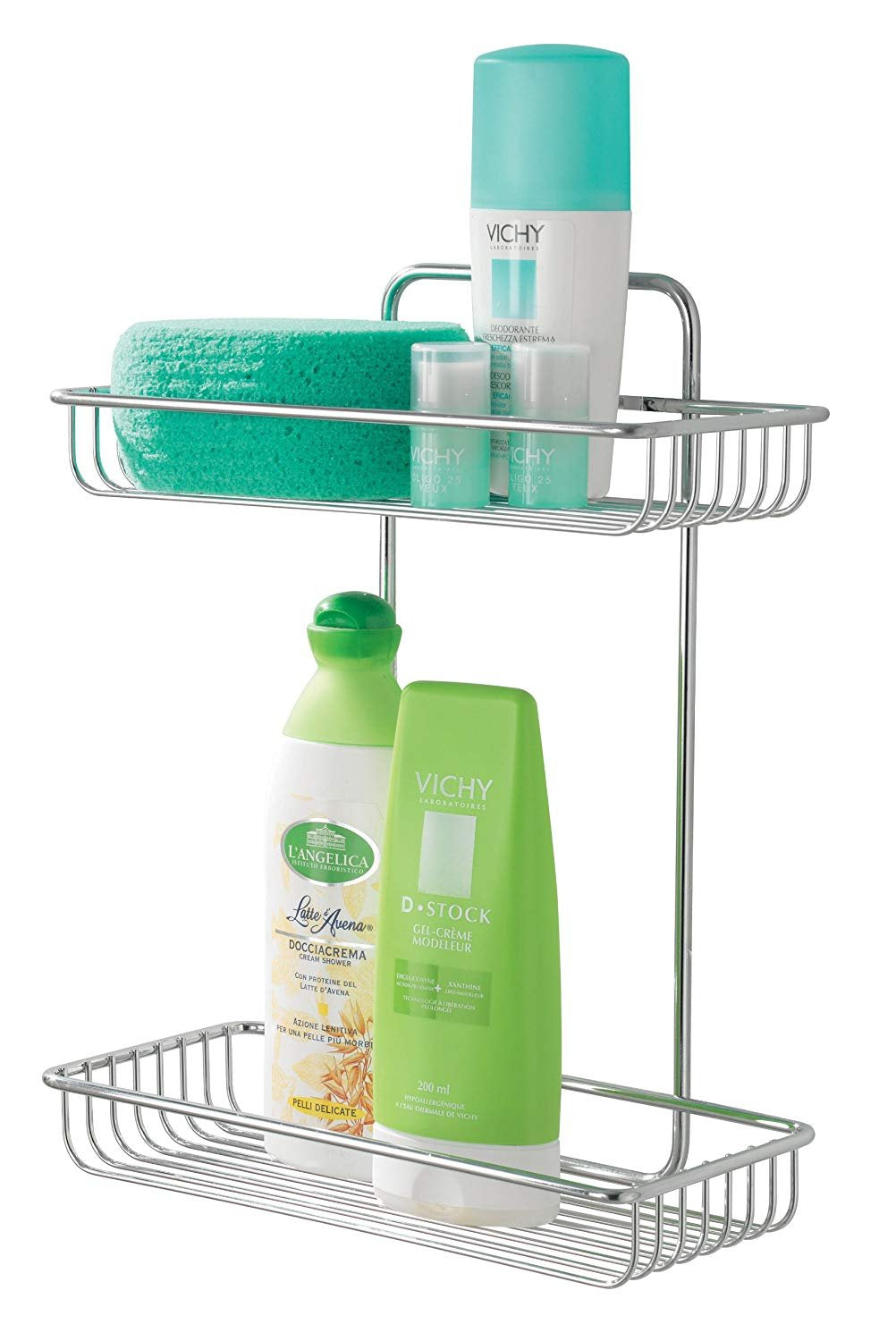 METALTEX MENSOLA RETTANGOLARE MALLORCA 2 PIANI CROMATA