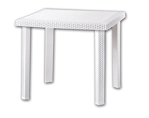 TAVOLO MODELLO MARCELLO COLORE BIANCO 80X80X72 CM - DIMAPLAST PAS099BI