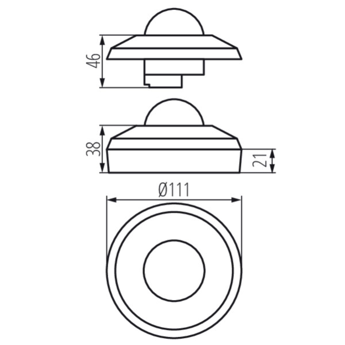 Sensore di movimento PIR SENTO‑O‑WT‑W 4