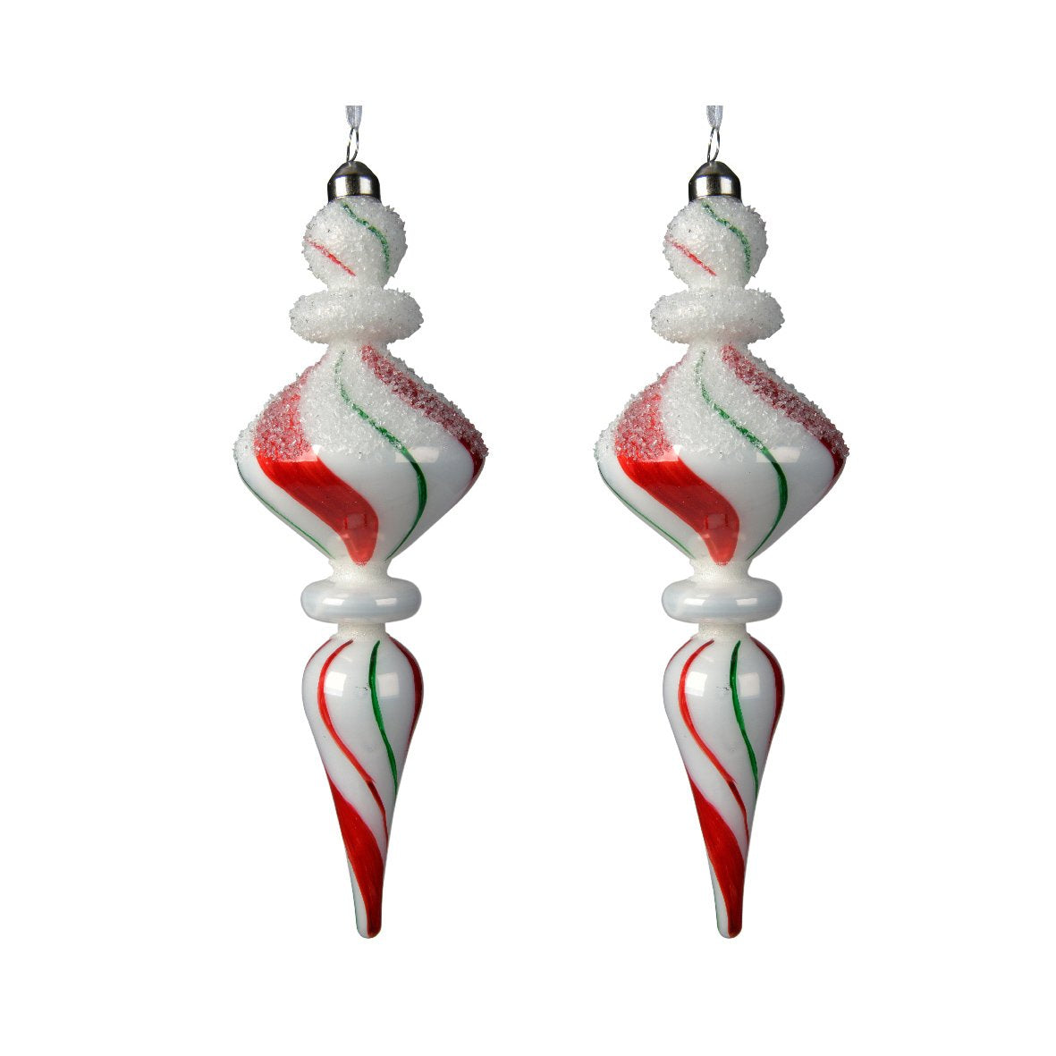 Set 2 pendagli in vetro