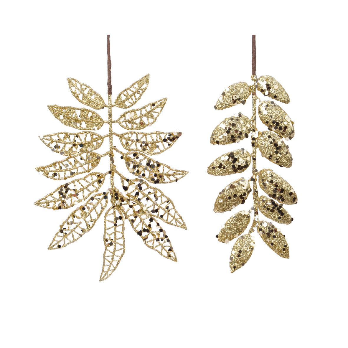 Addobbo albero foglie dorate Kaemingk