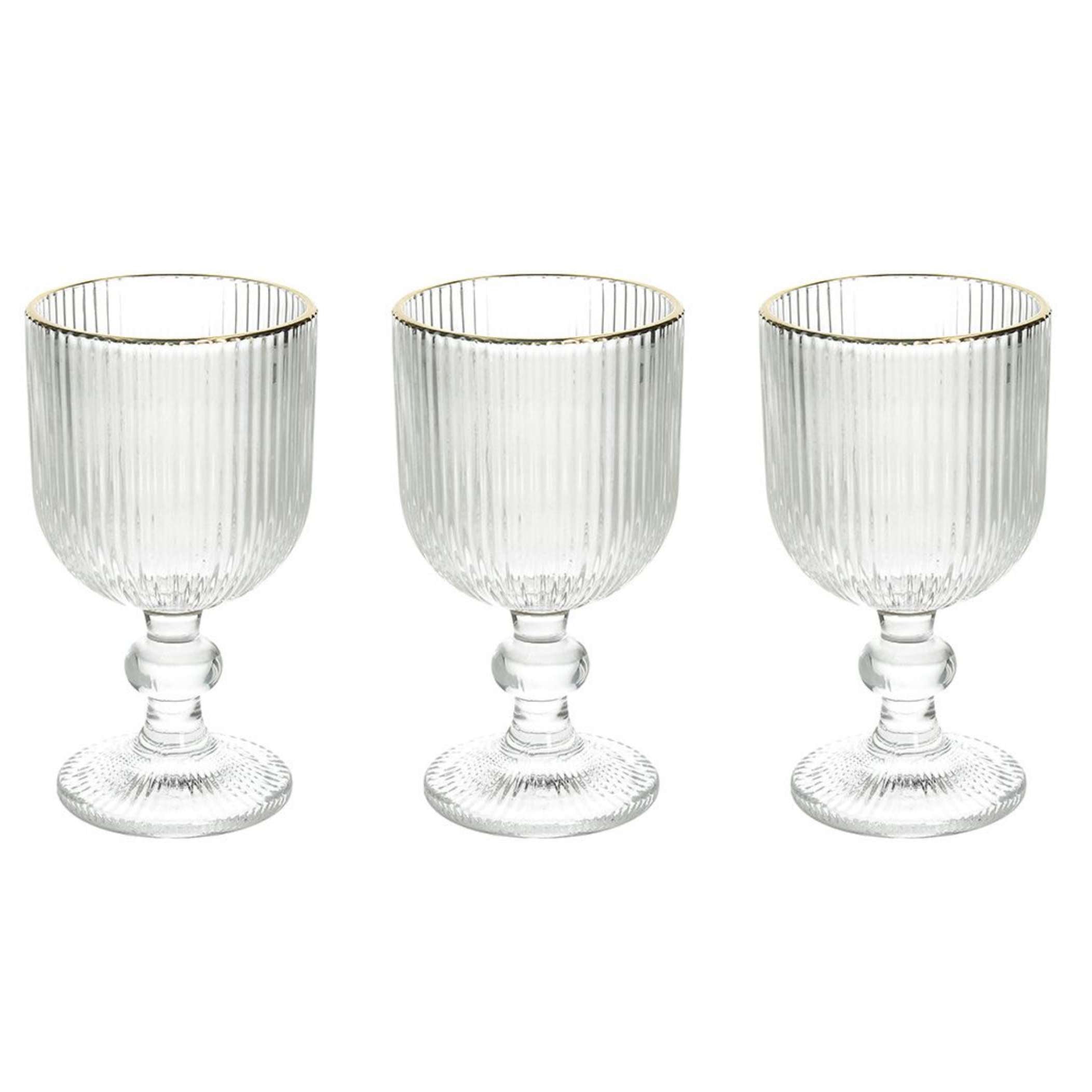 Set 3 calici Eclipse oro