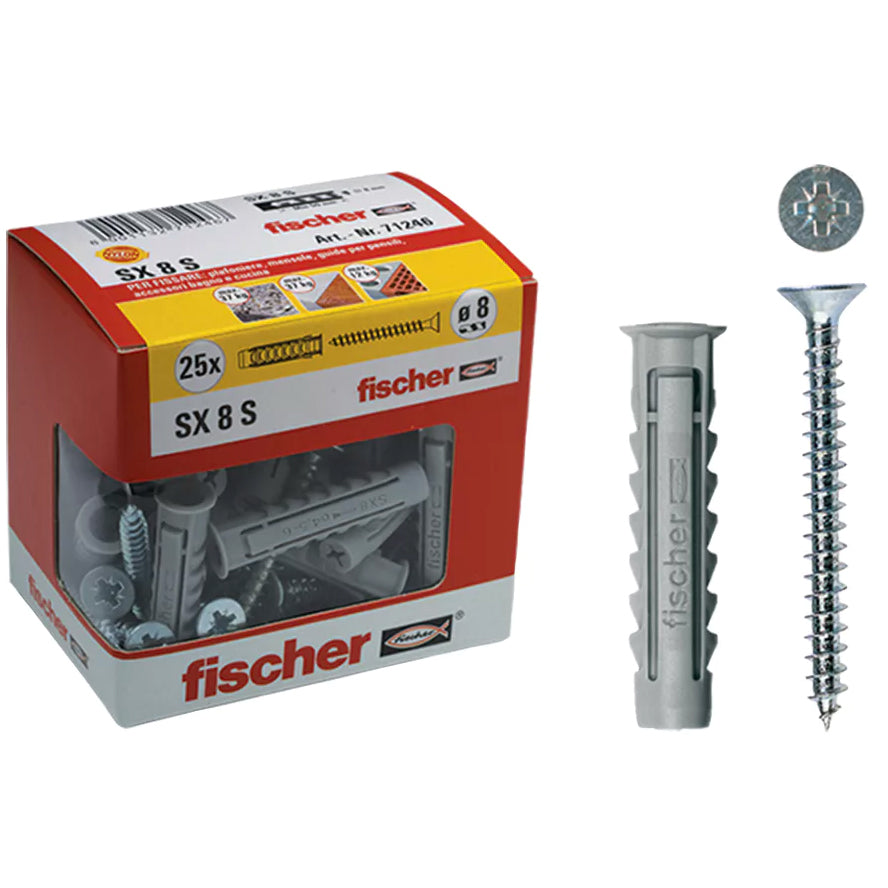 Tassello Fischer con vite SX10 SY