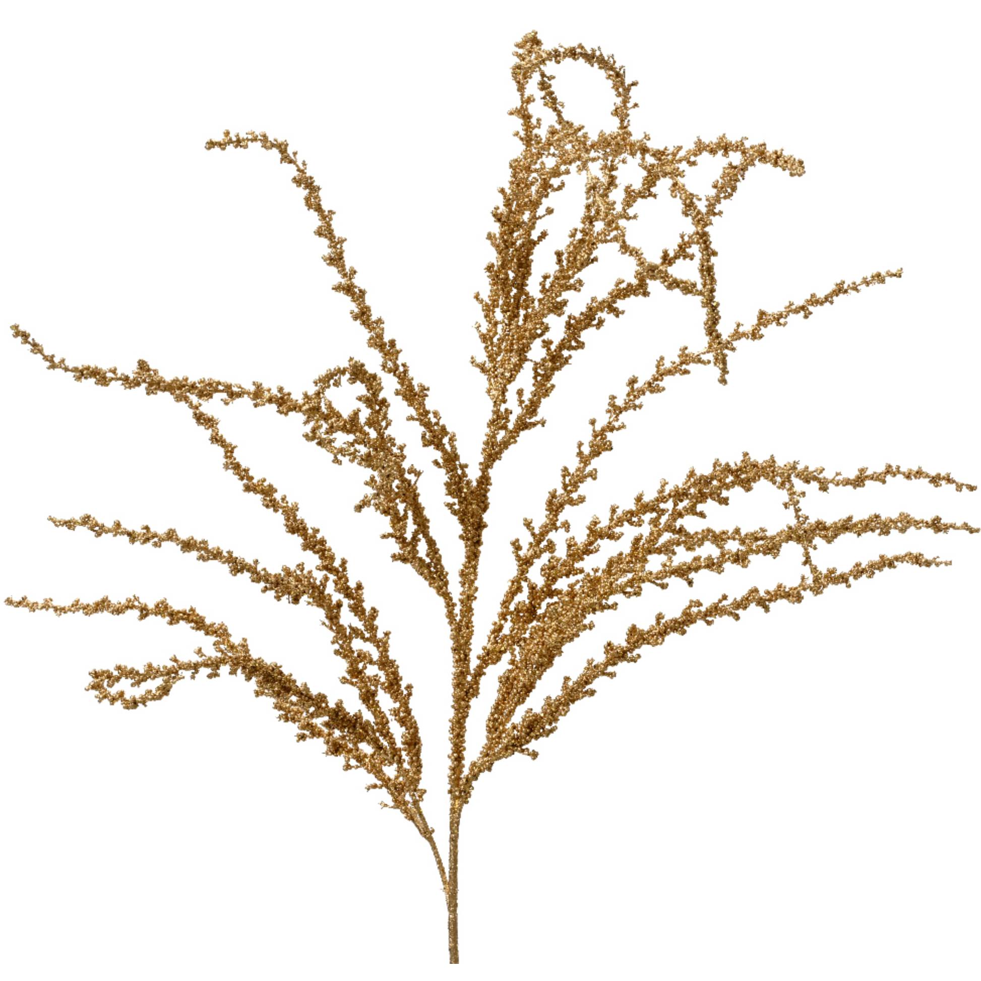 Stelo con rametti glitter oro 94 cm