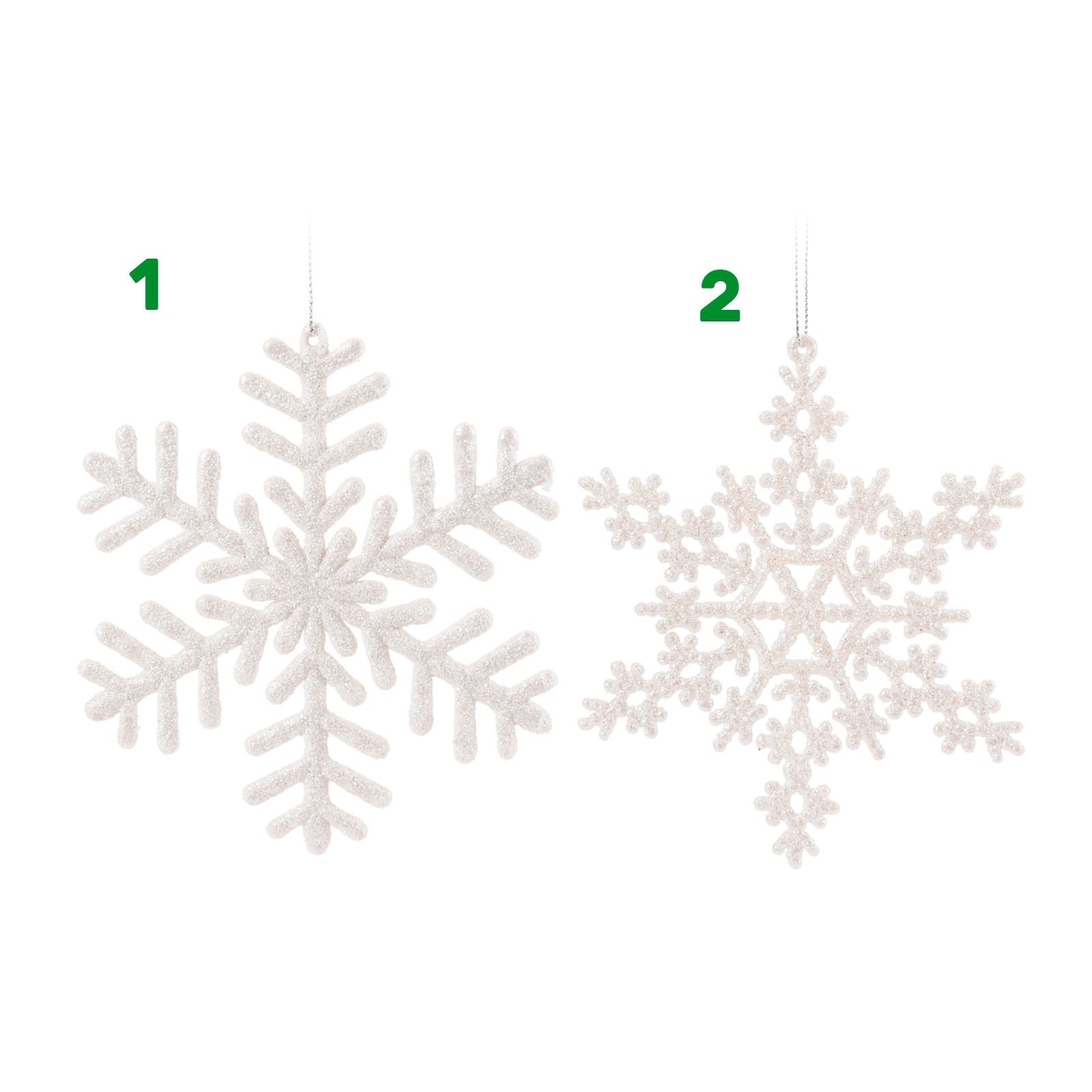 Fiocchi di neve glitter 7Pz