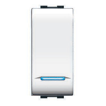 Deviatore Life Unipolare bianco illuminato