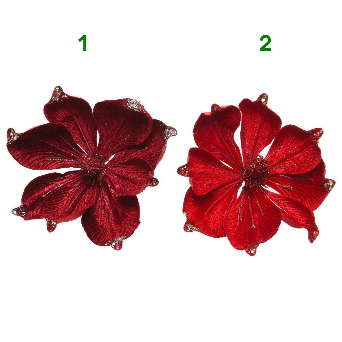 Fiore natalizio Kaemingk in velluto