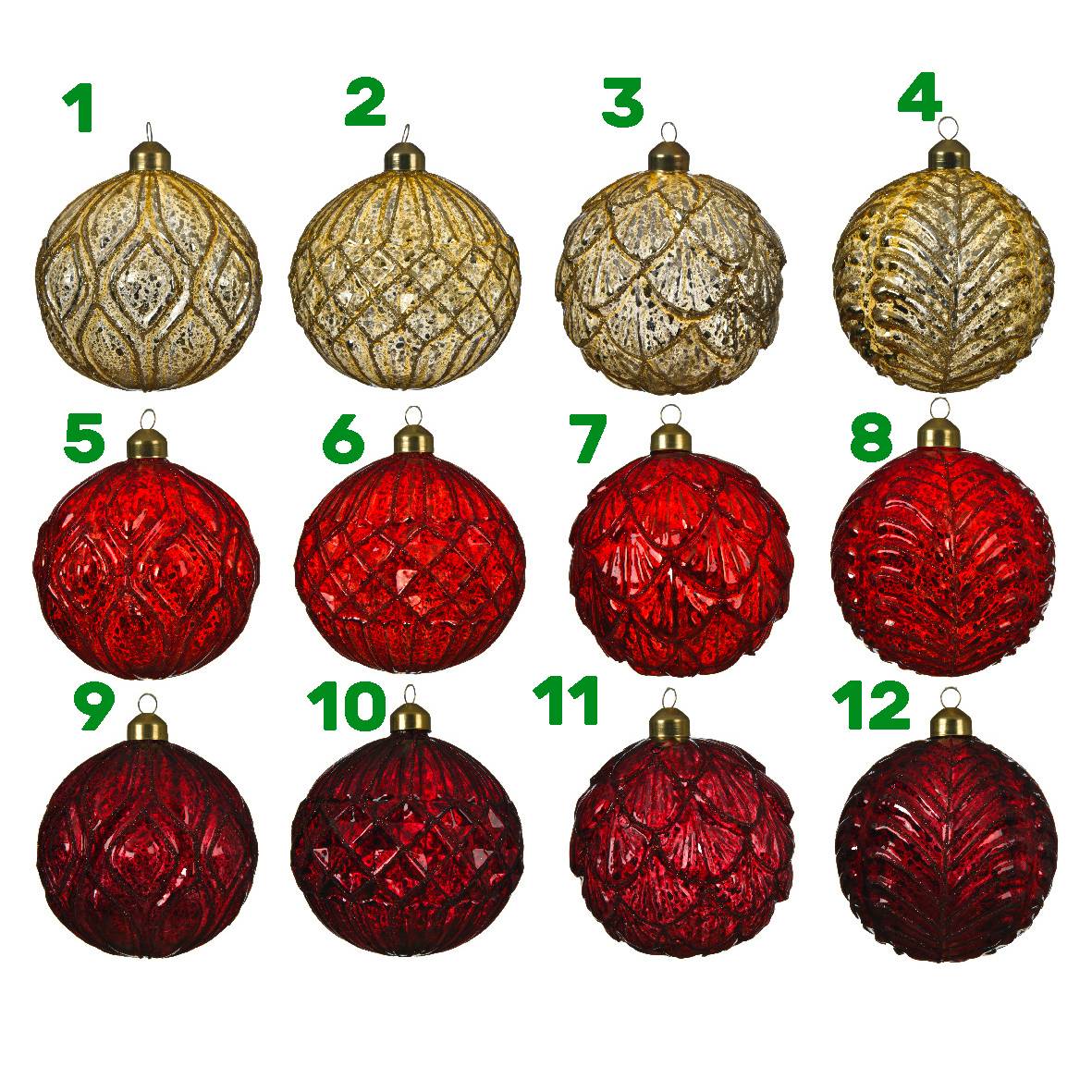 Palla in vetro a rilievo 10 cm