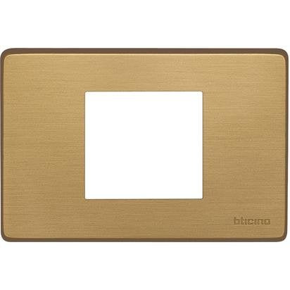 BTicino 503/23A/BR Placca 2 Posto, Bronzo