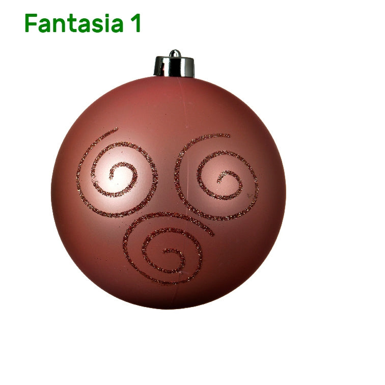 Palline di natale colore rosa Kaemingk 14 cm 4