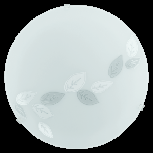 PLAFONIERA MARS 1 LUCE VETRO CON FOGLIE - EGLO 80264