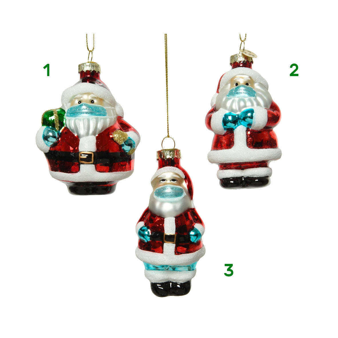 Addobbo albero babboo natale con mascherina Kaemingk