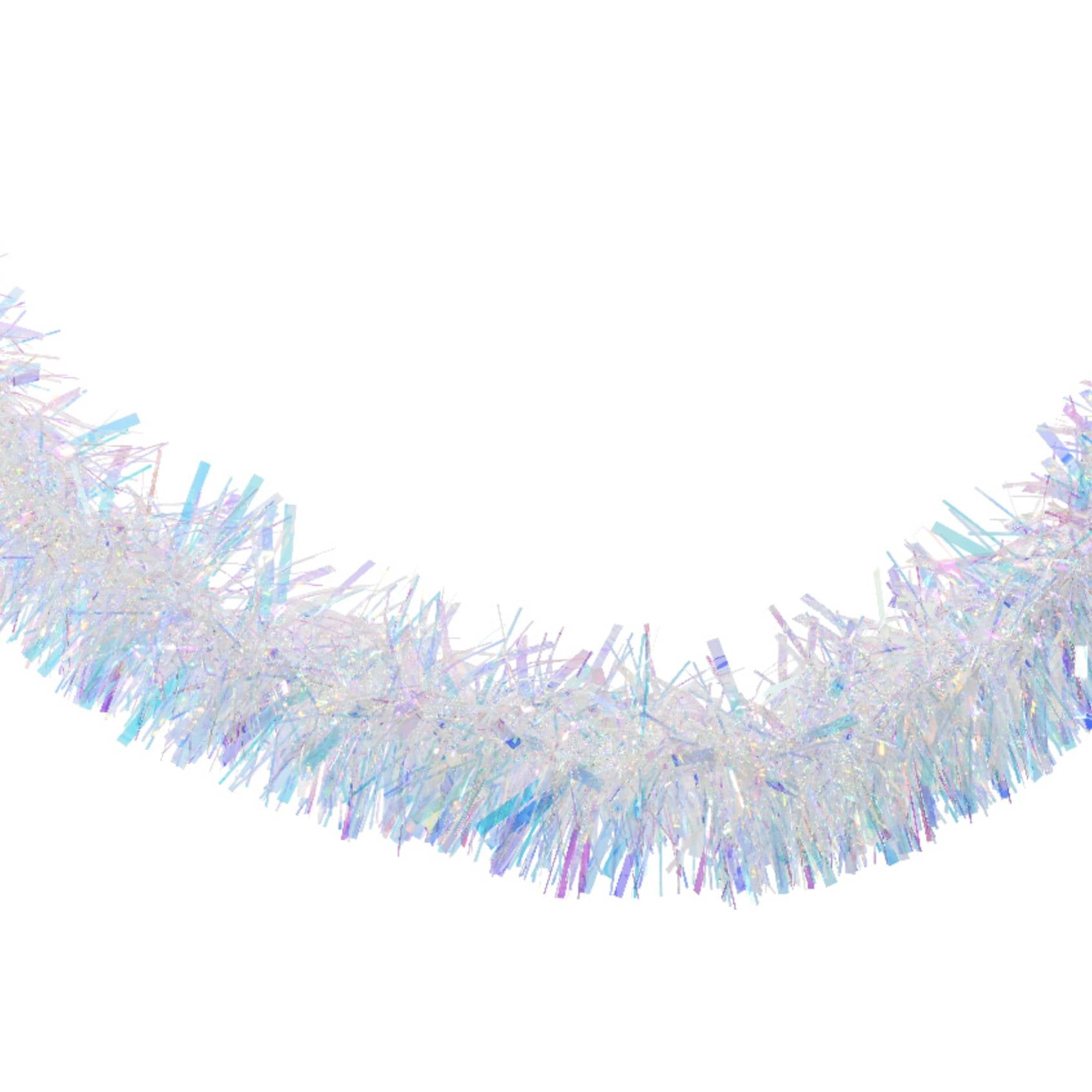 Ghirlanda Boa natalizia bianca-silver 200 cm