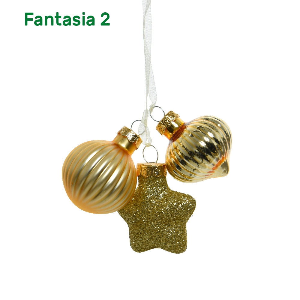 Addobbo albero Kaeming rosa/oro 3