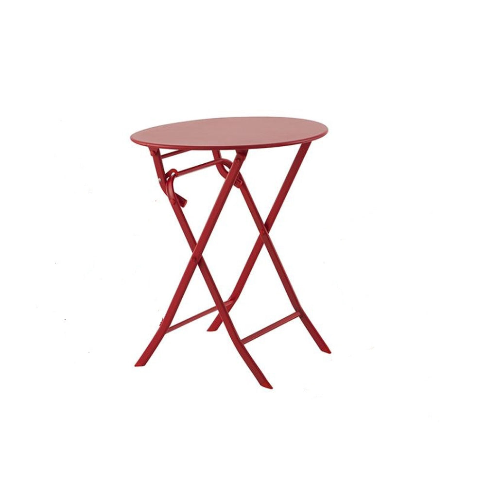 Tavolo da balcone in alluminio rosso