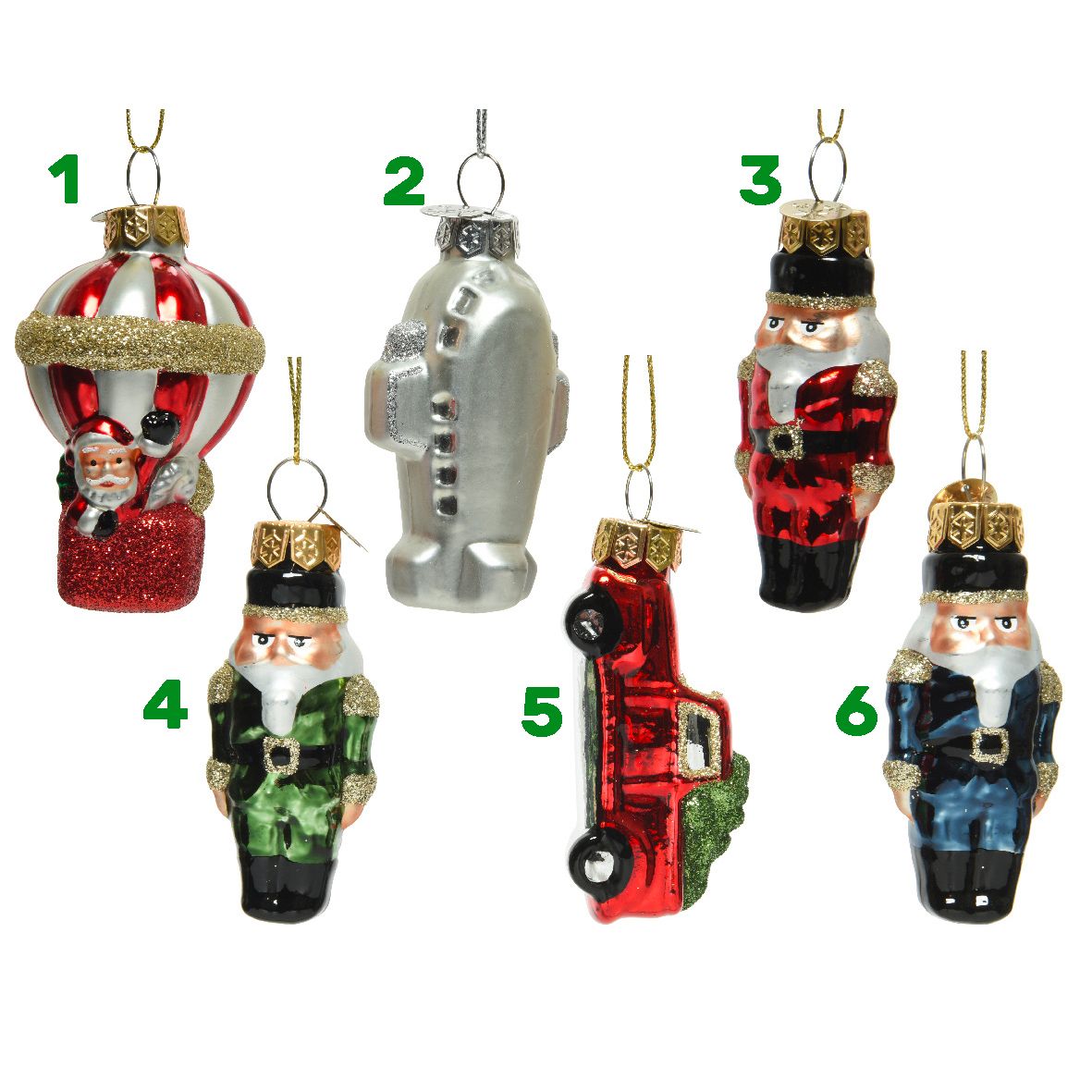 Pendagli natalizi assortiti 7 cm