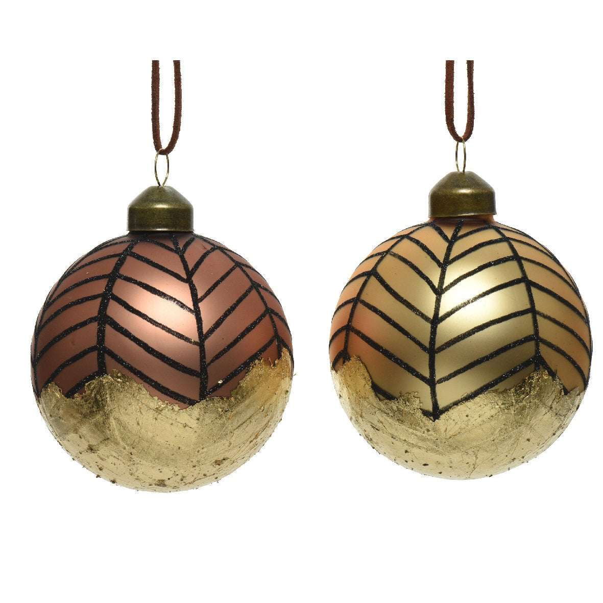 Palla natalizia oro strip 8cm