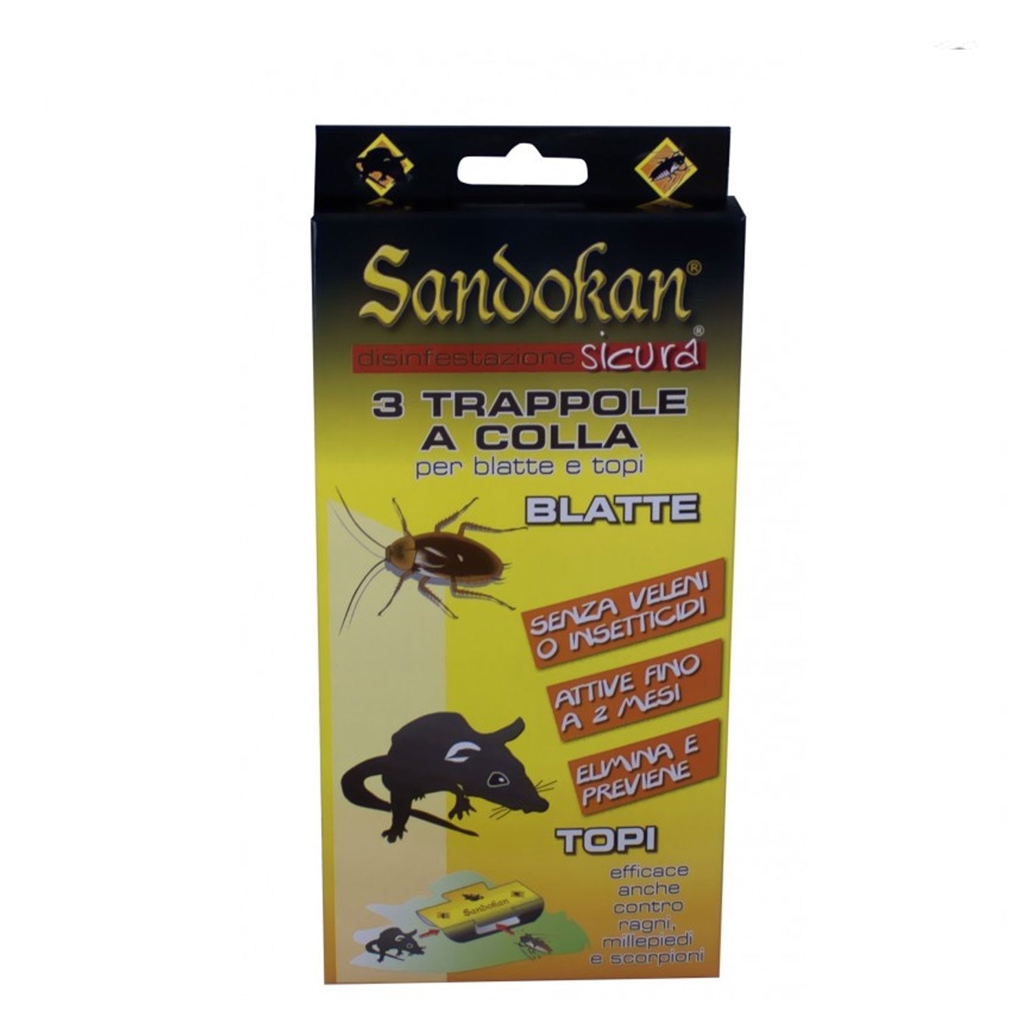 TRAPPOLE IN GEL PER TOPI E SCARAFAGGI 3 PEZZI