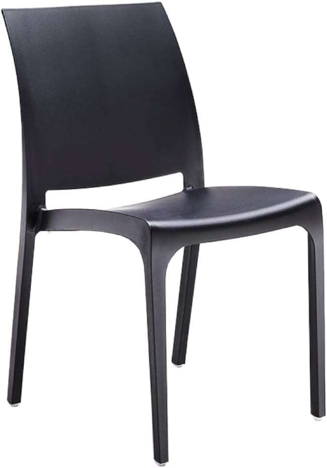Sedia set 4 pz in resina impilabile SOFIA Nera