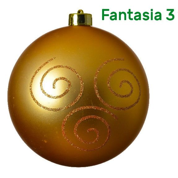 Palline di natale color oro Kaemingk 14 cm 3