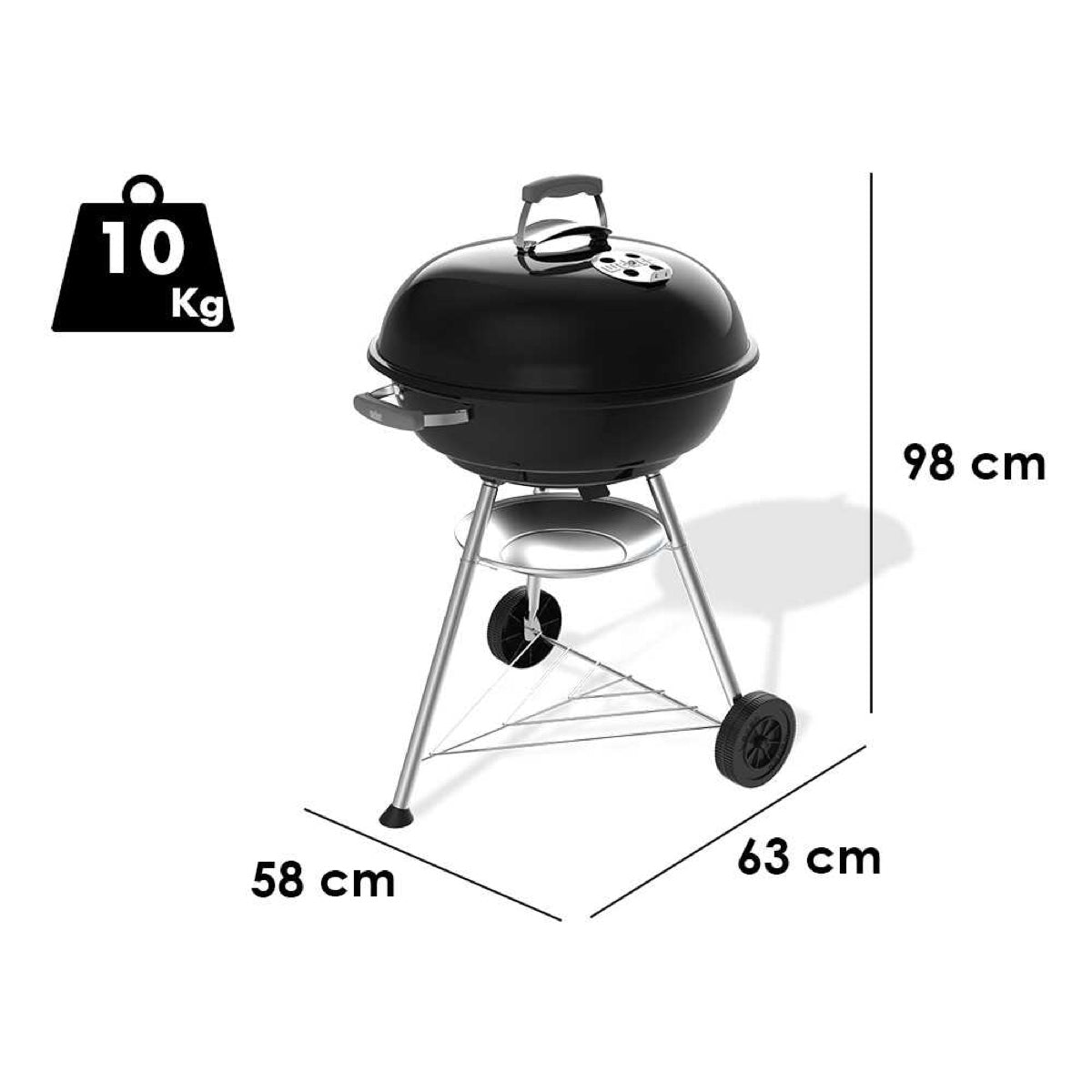 Barbecue a Carbone Weber Compact Kettle 57 cm 3