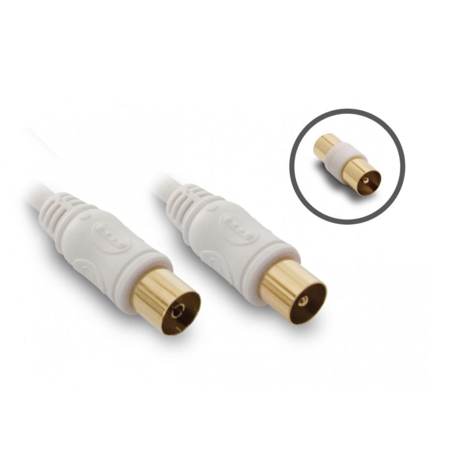 Cavo TV 9,52mm mas/fem + adattatore mas/mas 10m