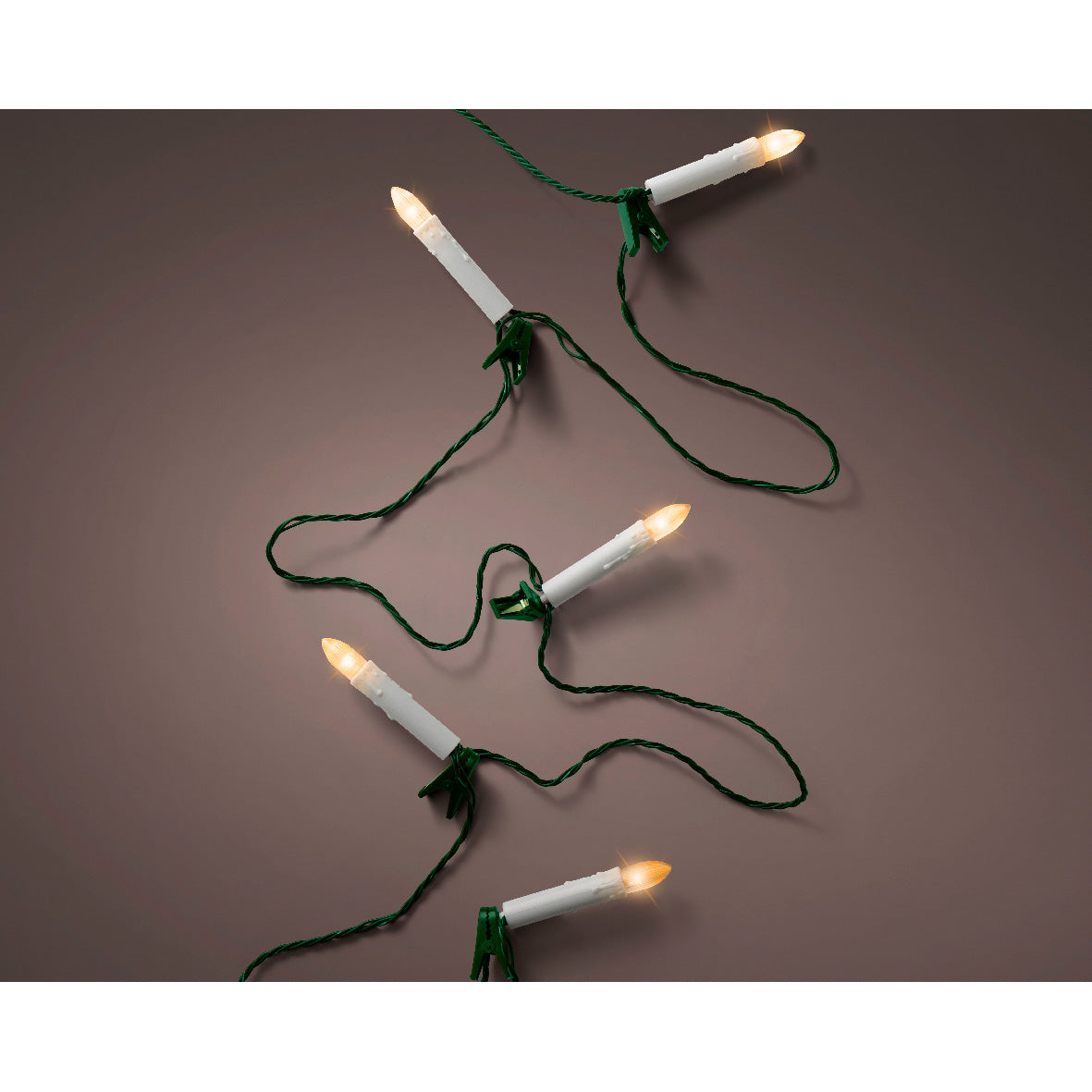 Filo natalizio candele LED 6 mt