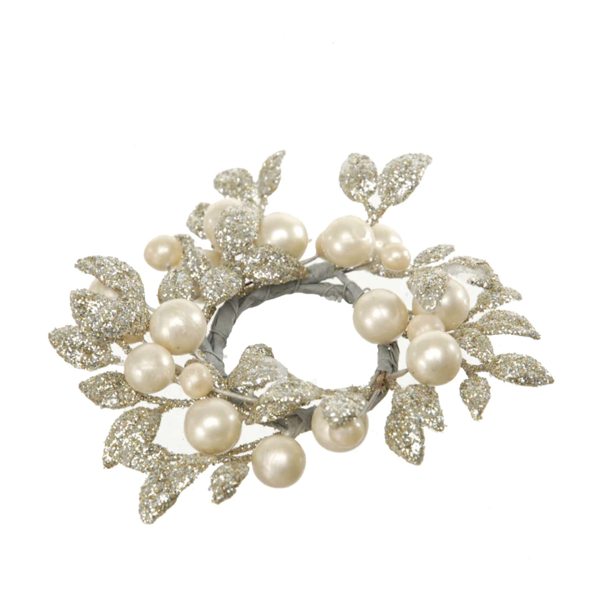 Addobbo candela con bacche 7 cm √¨