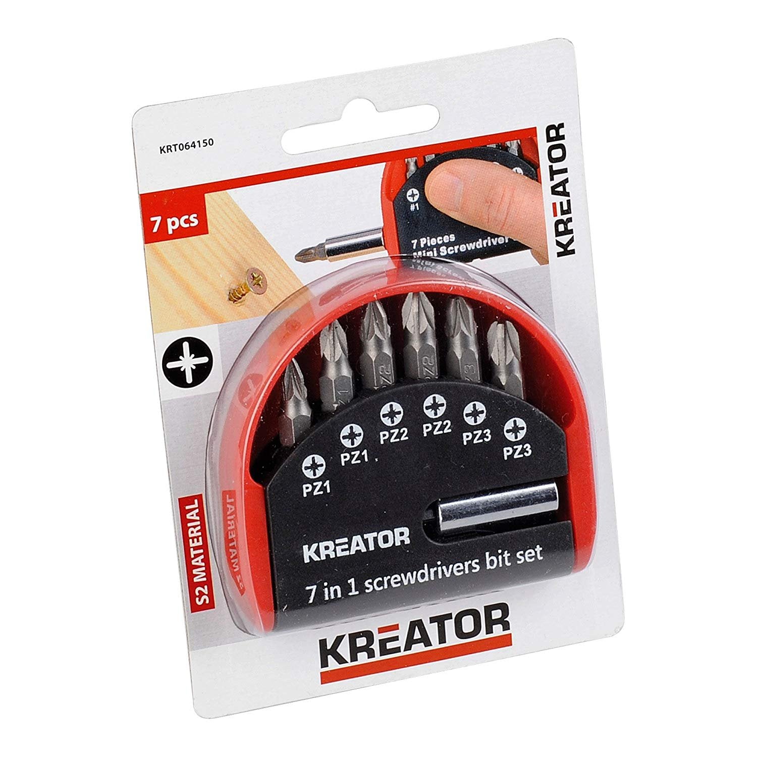 Mini set di cacciaviti acciaio S2 Pozidrive