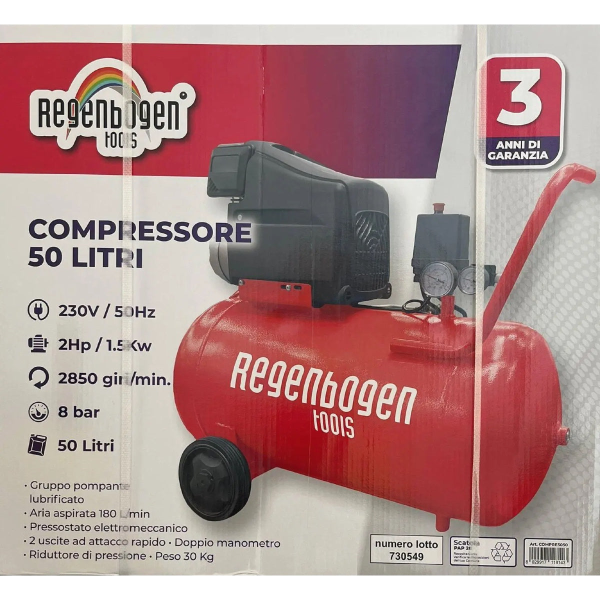 Compressore ad Olio Rasengrunen 50 LT