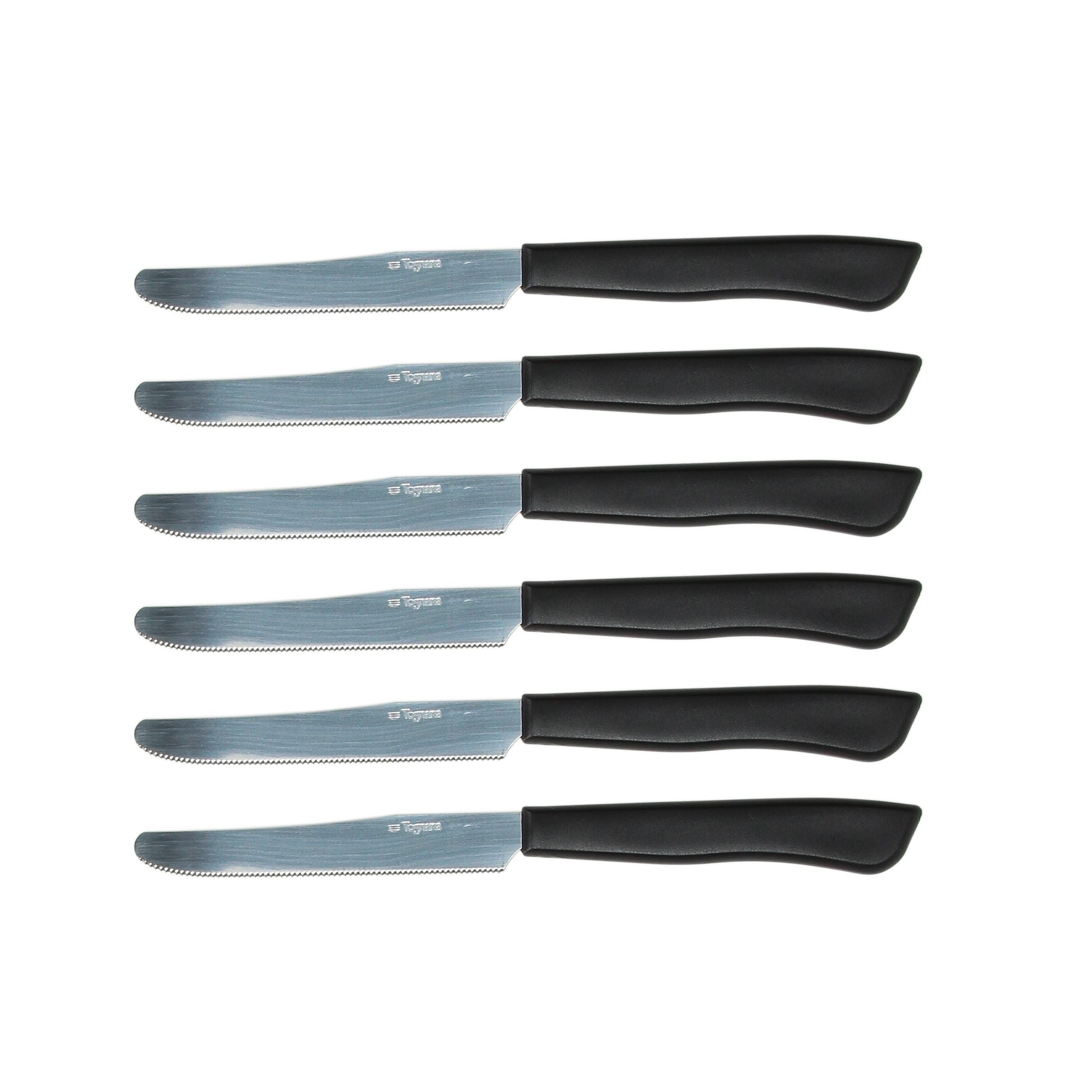6 coltelli tavola nero Tognana
