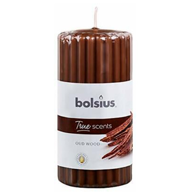 Candela Ribbed Pillar 58x120 mm Bolsius