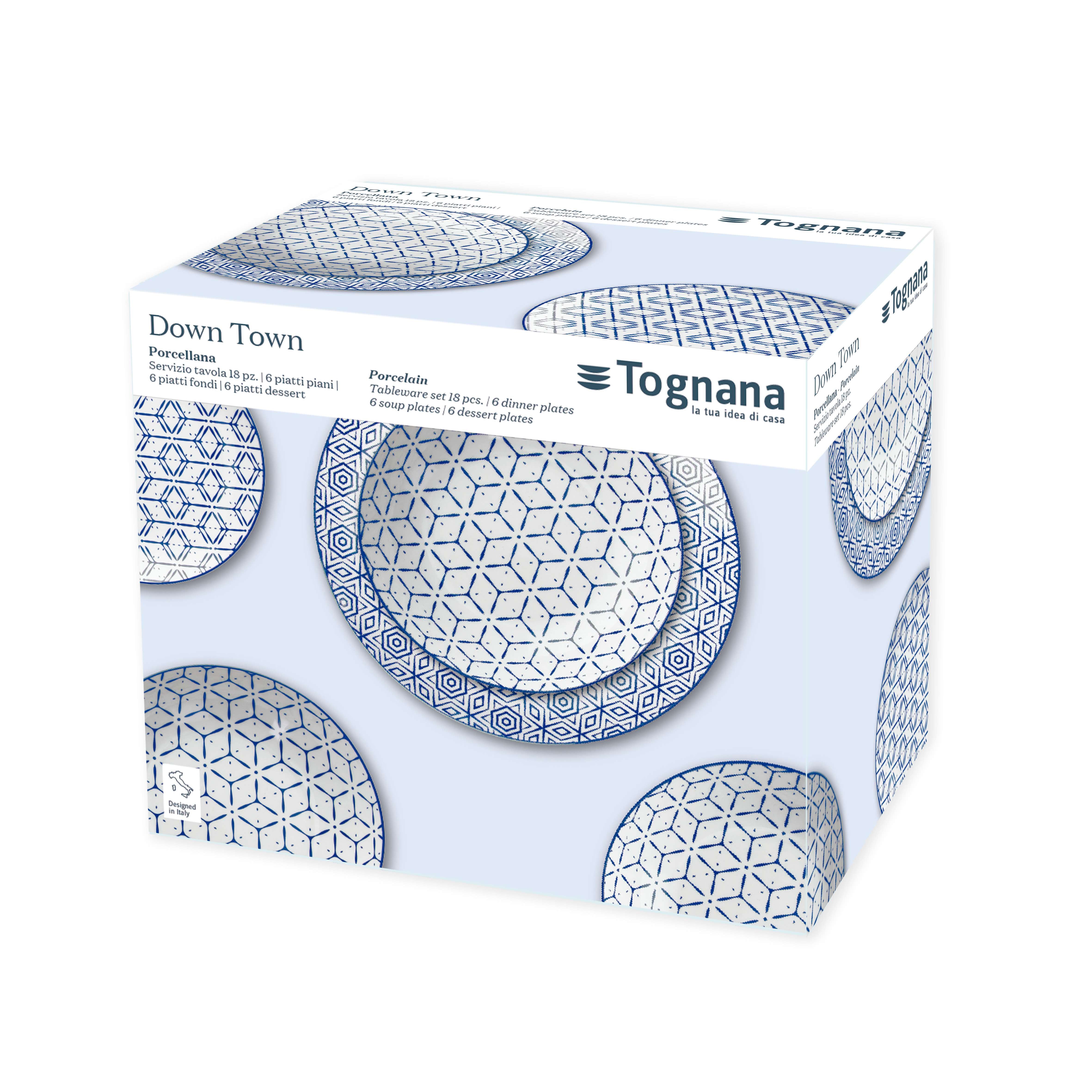 Kit 18 piatti Tognana Metropolis DownTown