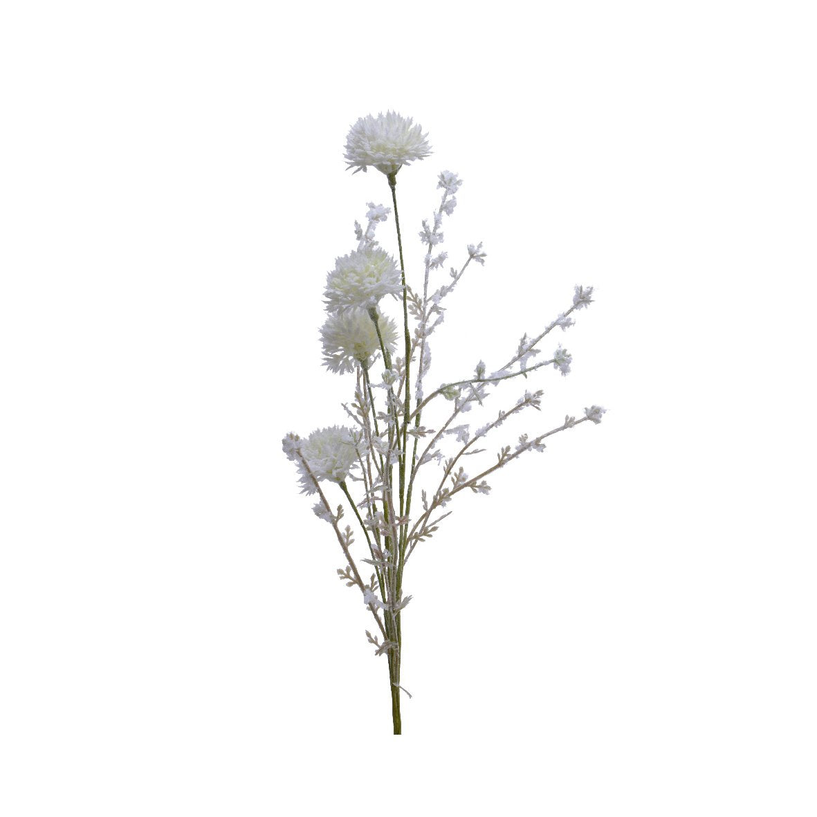 Fiore innevato bianco 64 cm