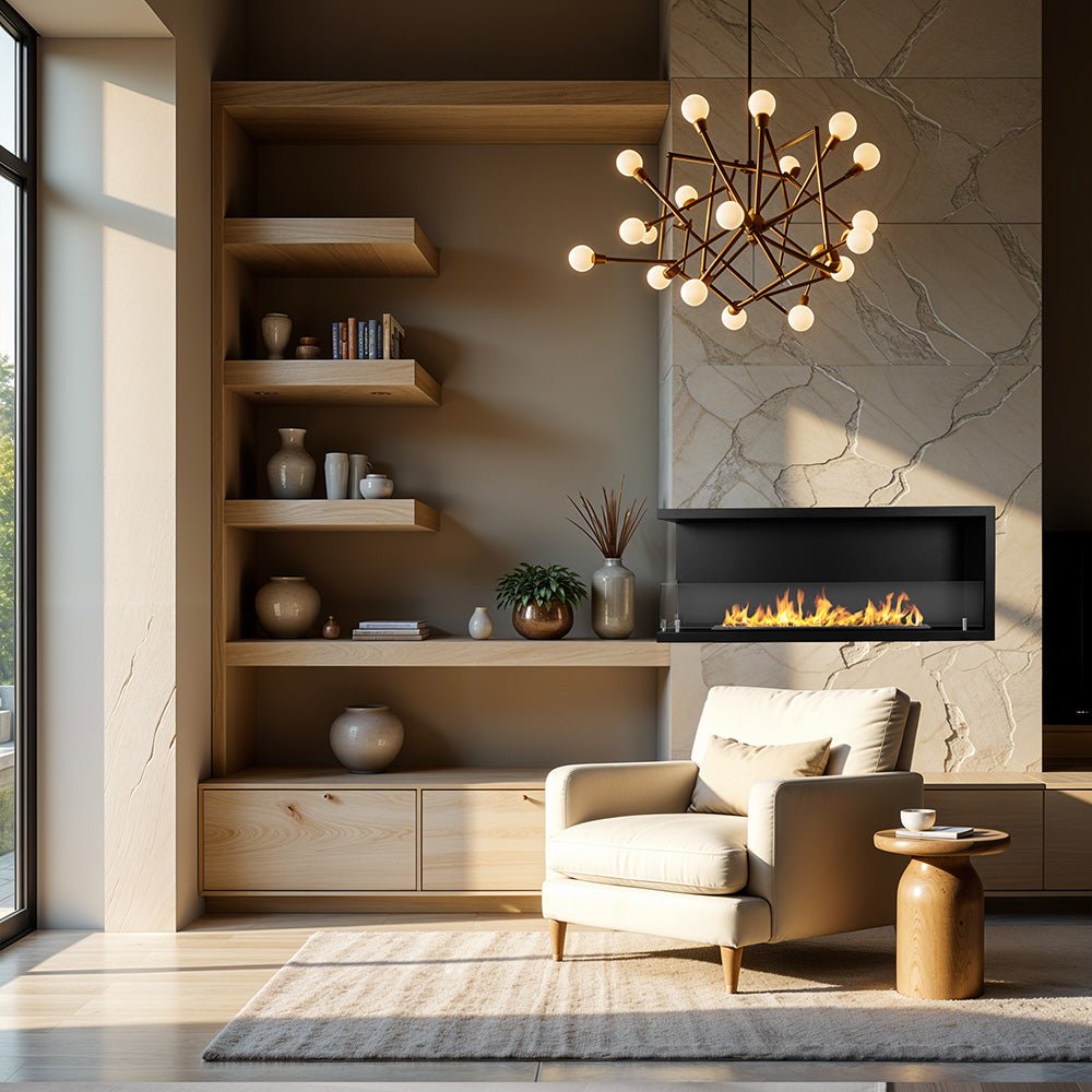 Camino a bioetanolo da incasso ad angolo 120x45 SUTRI 120 SX 3