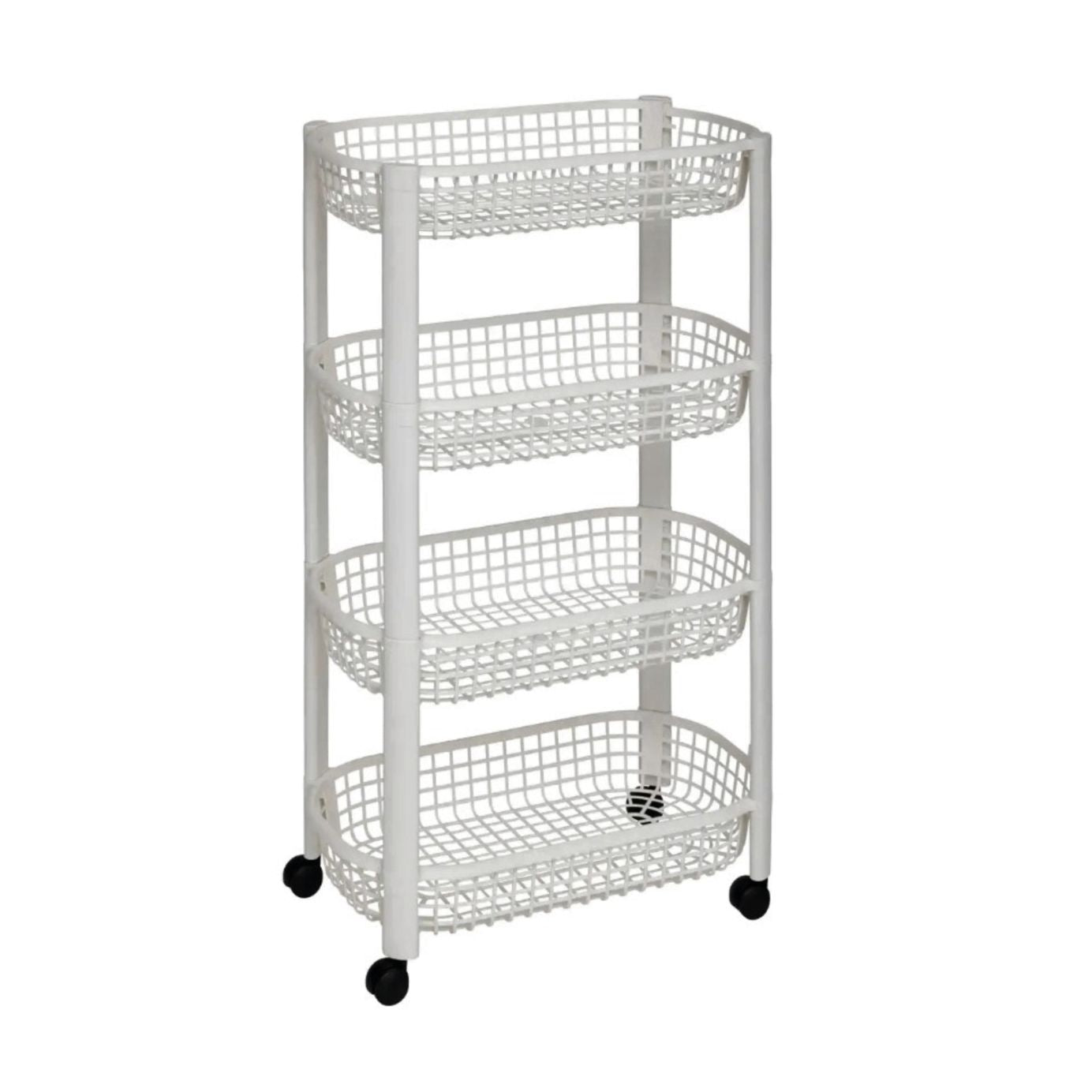 Organizer a 4 Livelli con Cestini ‚Äì Bianco