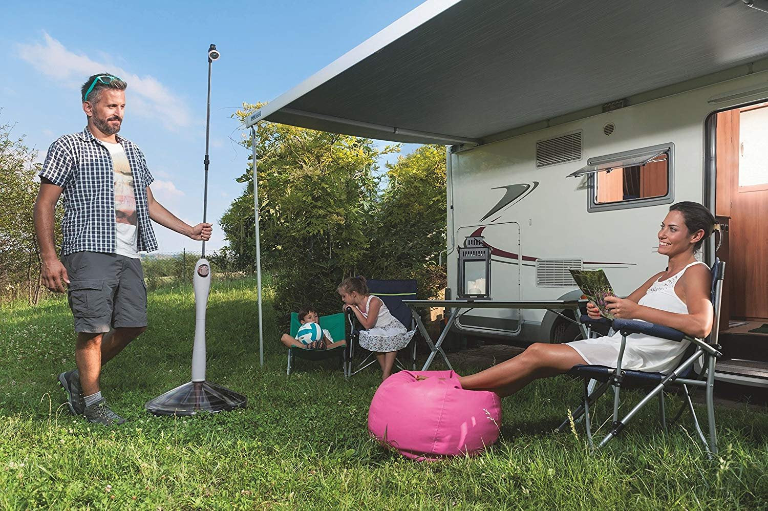 DOCCIA SUNNY STYLE COLORE GRIGIO AD ENERGIA SOLARE - GF GIARDINO 80005519