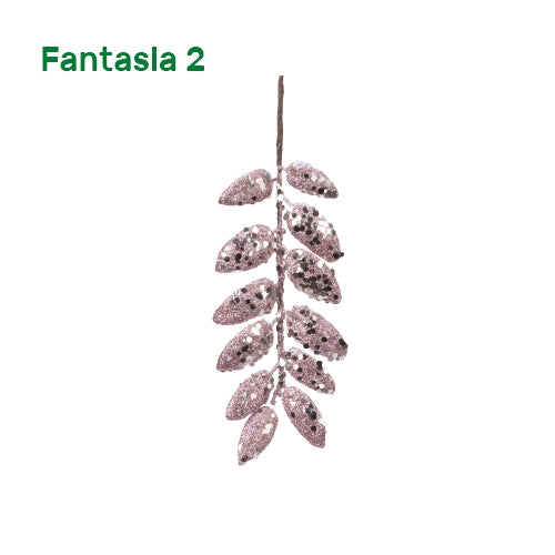 Addobbo albero Foglie rosa Kaemingk 3