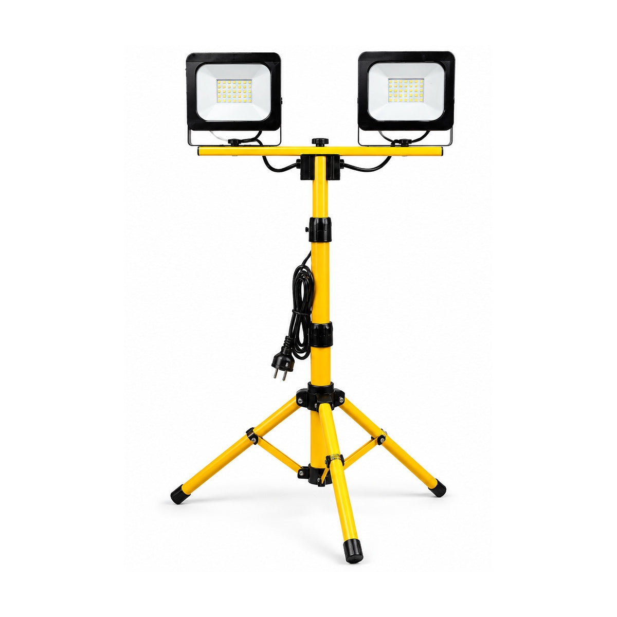 Faro da Cantiere LED Doppio con Treppiede Telescopico 130 cm 1