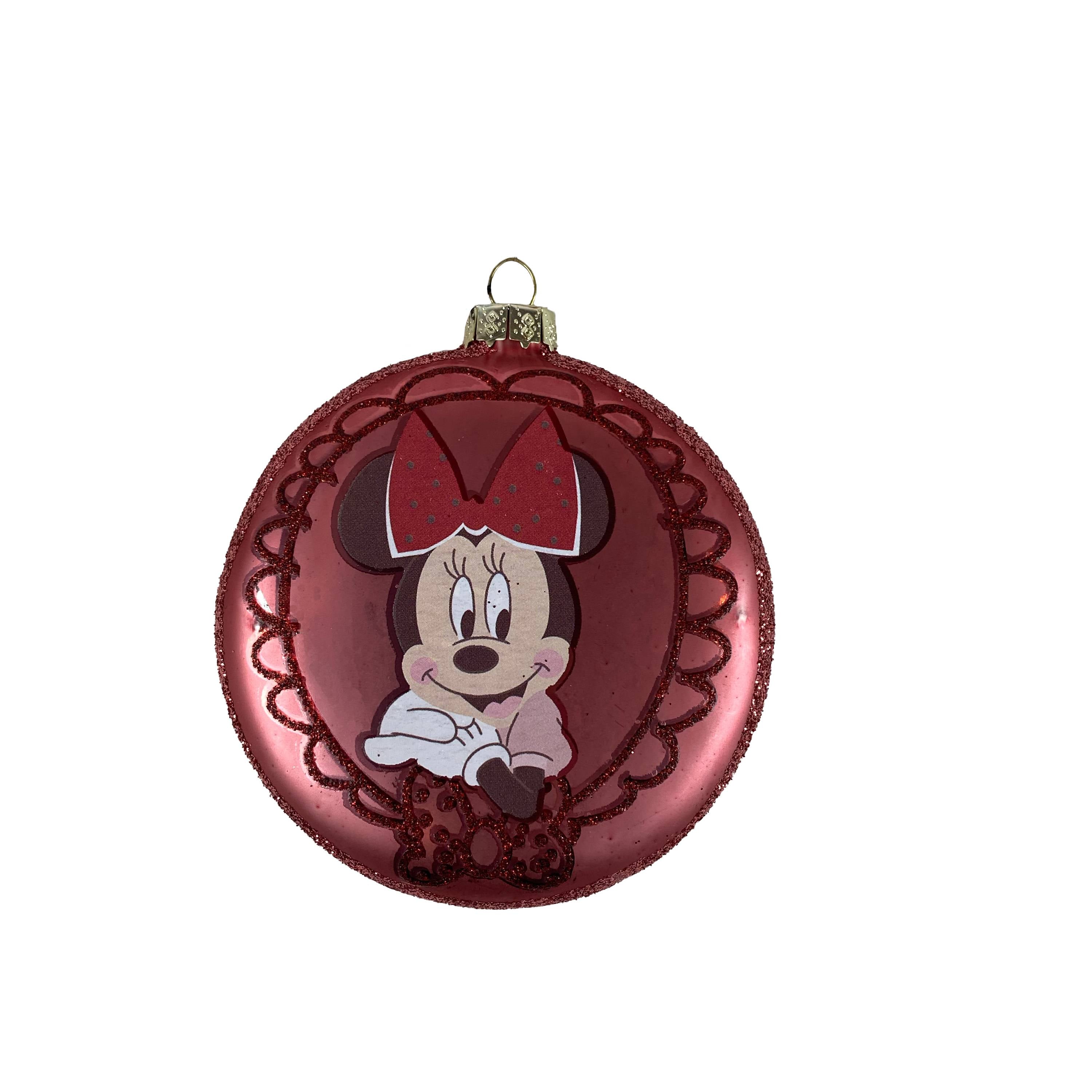 Addobbo disco in vetro Minnie