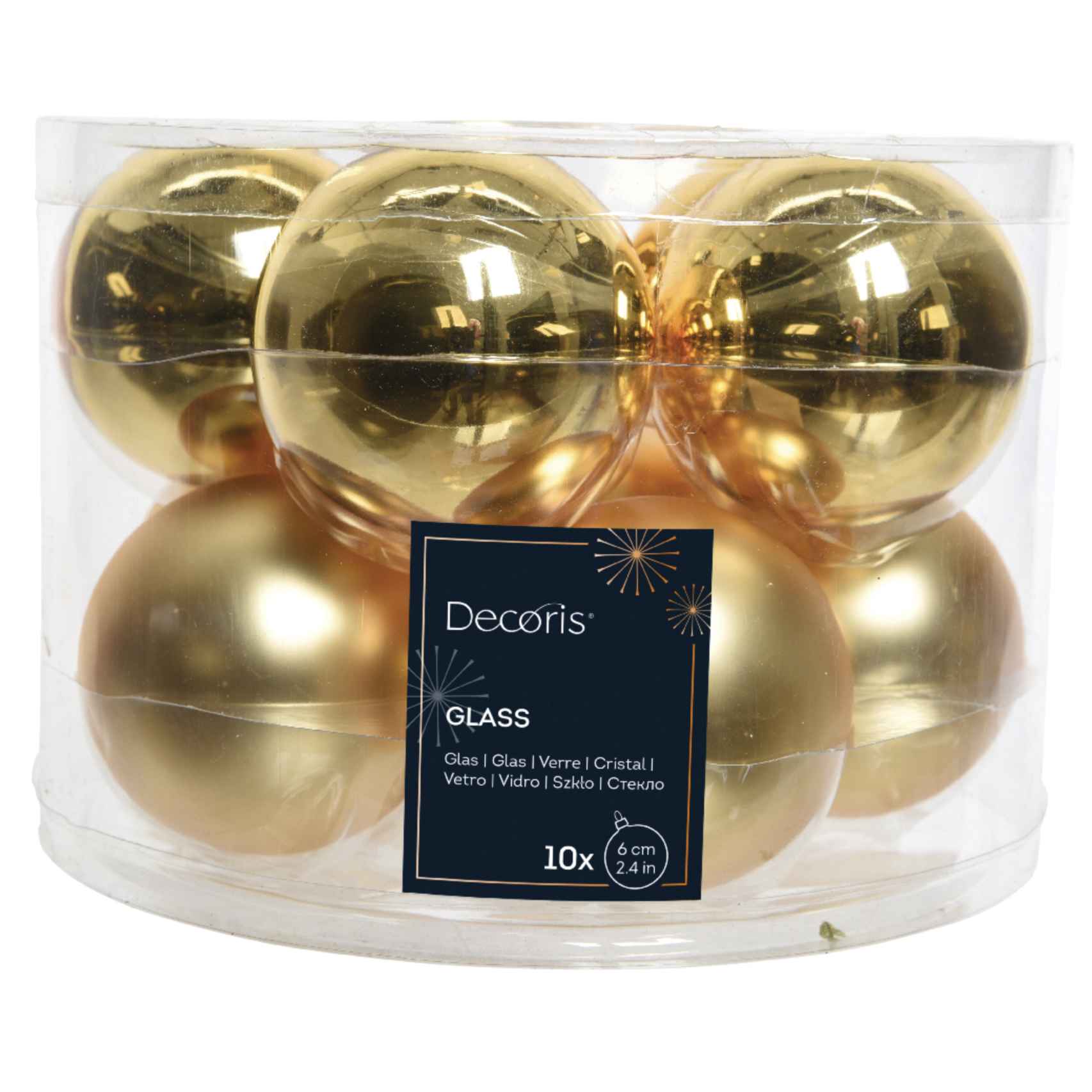 KIT 10 palline in vetro 6 cm 3