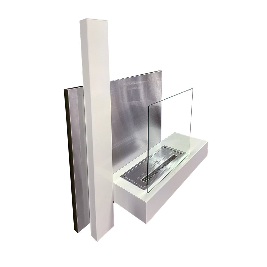 Camino a bioetanolo da parete VIENNA Bianco 3