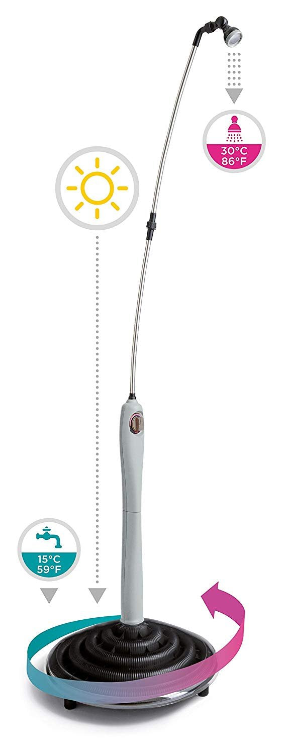 DOCCIA SUNNY STYLE COLORE GRIGIO AD ENERGIA SOLARE - GF GIARDINO 80005519 3