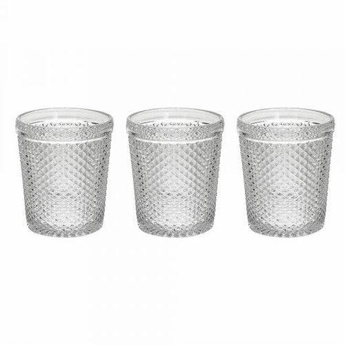 Set 3 bicchieri Glass Diamante Tognana