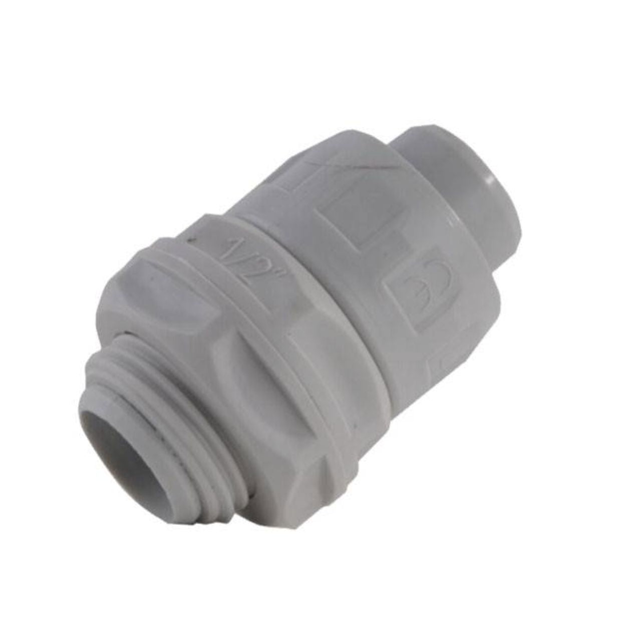 Raccordo a vite per guaina spiralata PVC IP65 - Grigio