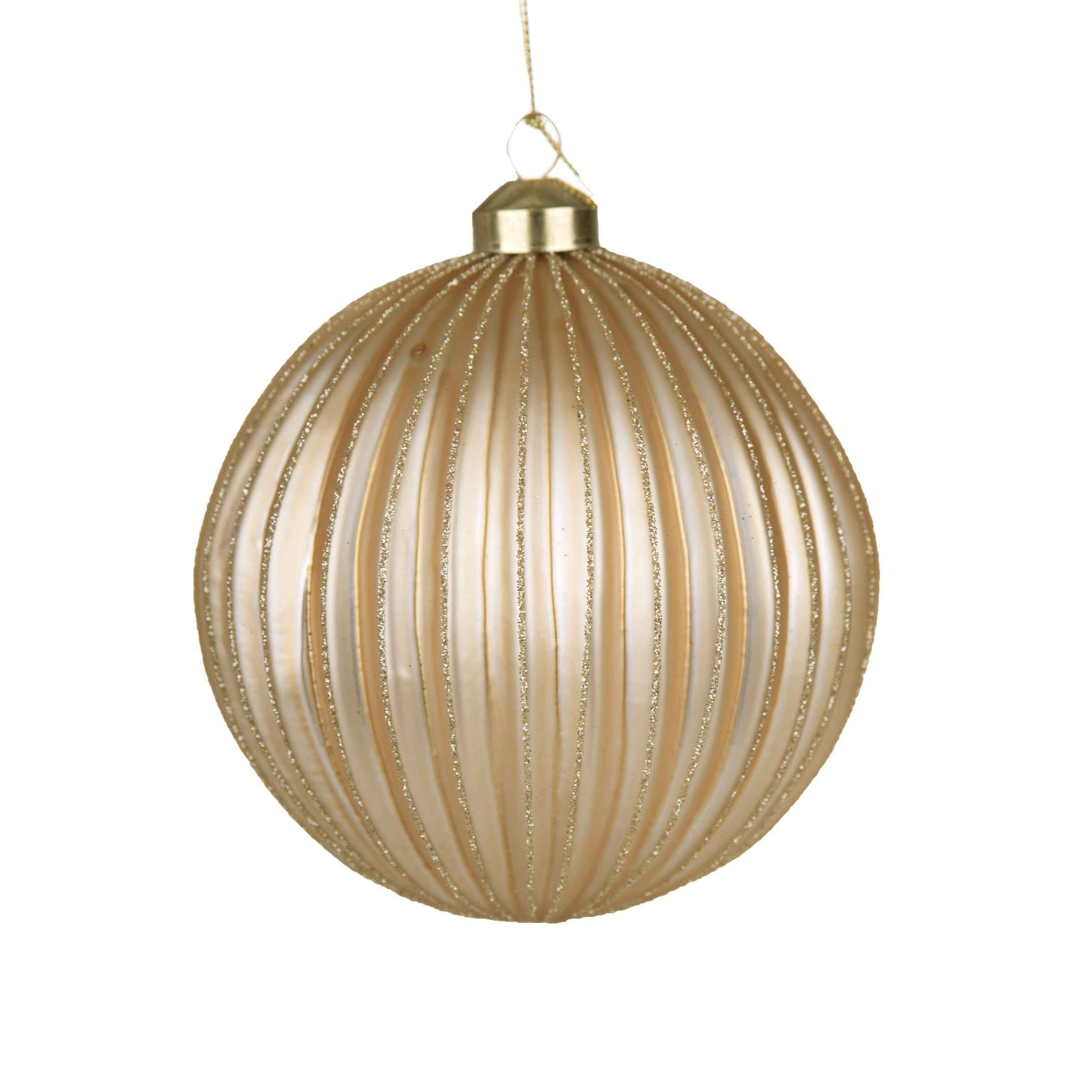 Sfera natalizia rigata mat gold