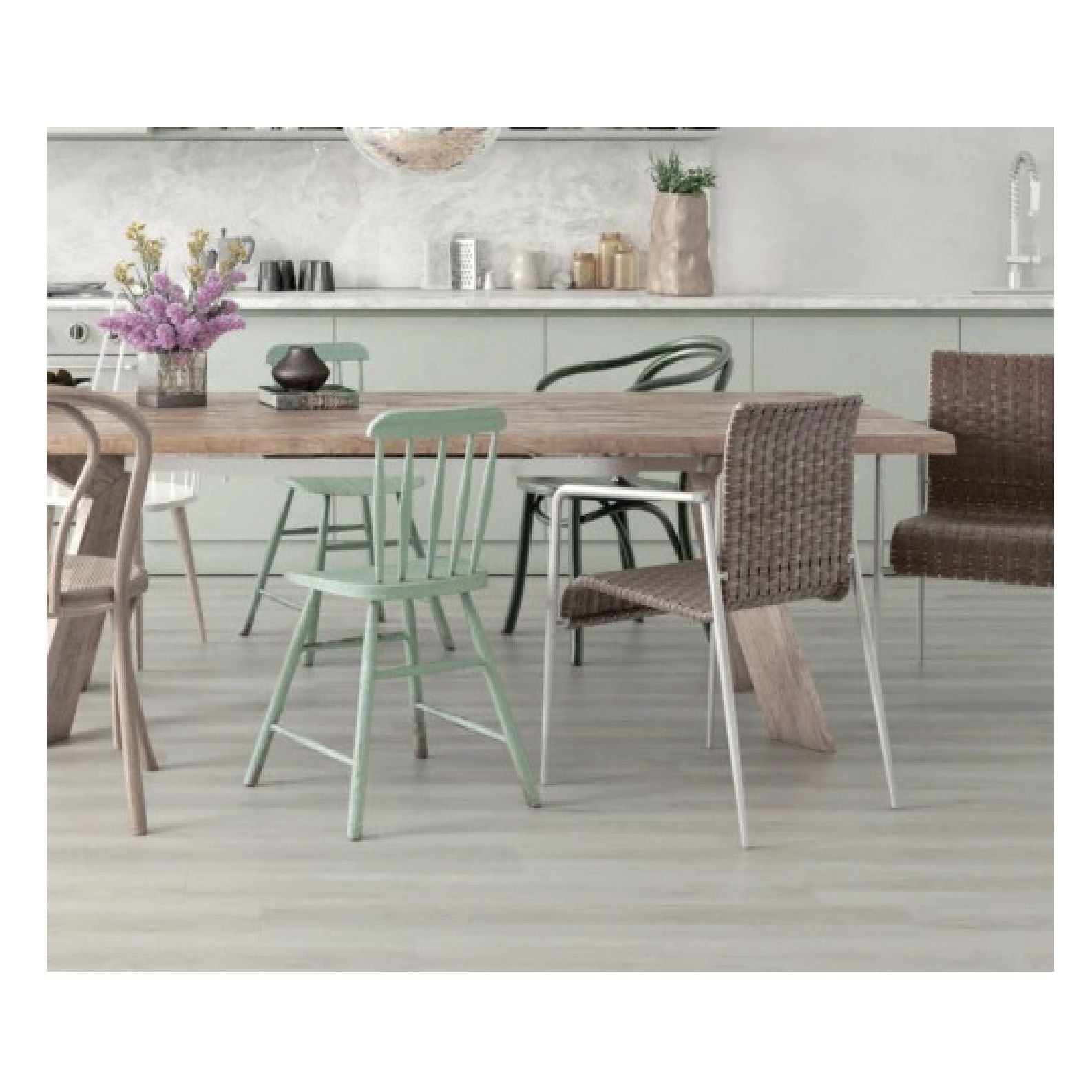 Pavimento in SPC Rovere sbiancato 4mm+1mm