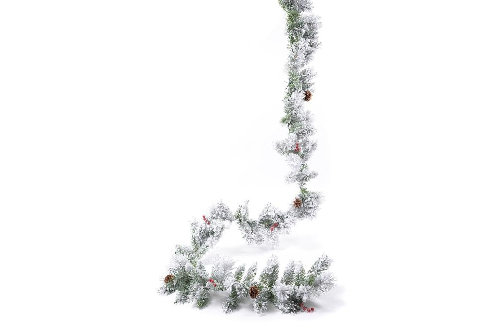 Festone natalizio innevato verde