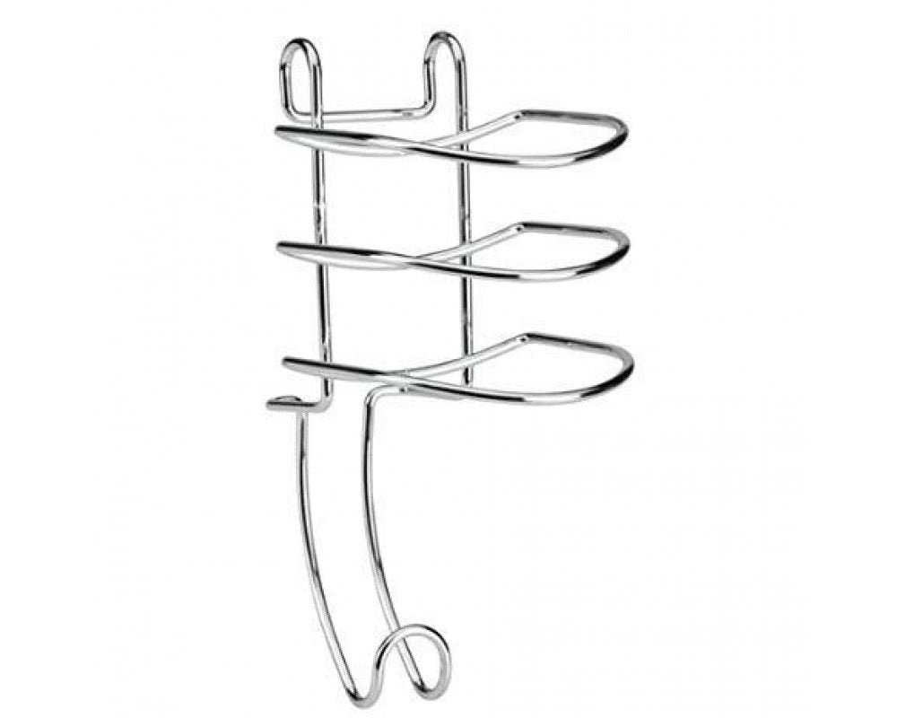 CESTELLO CROMATO PORTA ASCIUGACAPELLI CM 10X15X22 MALTA